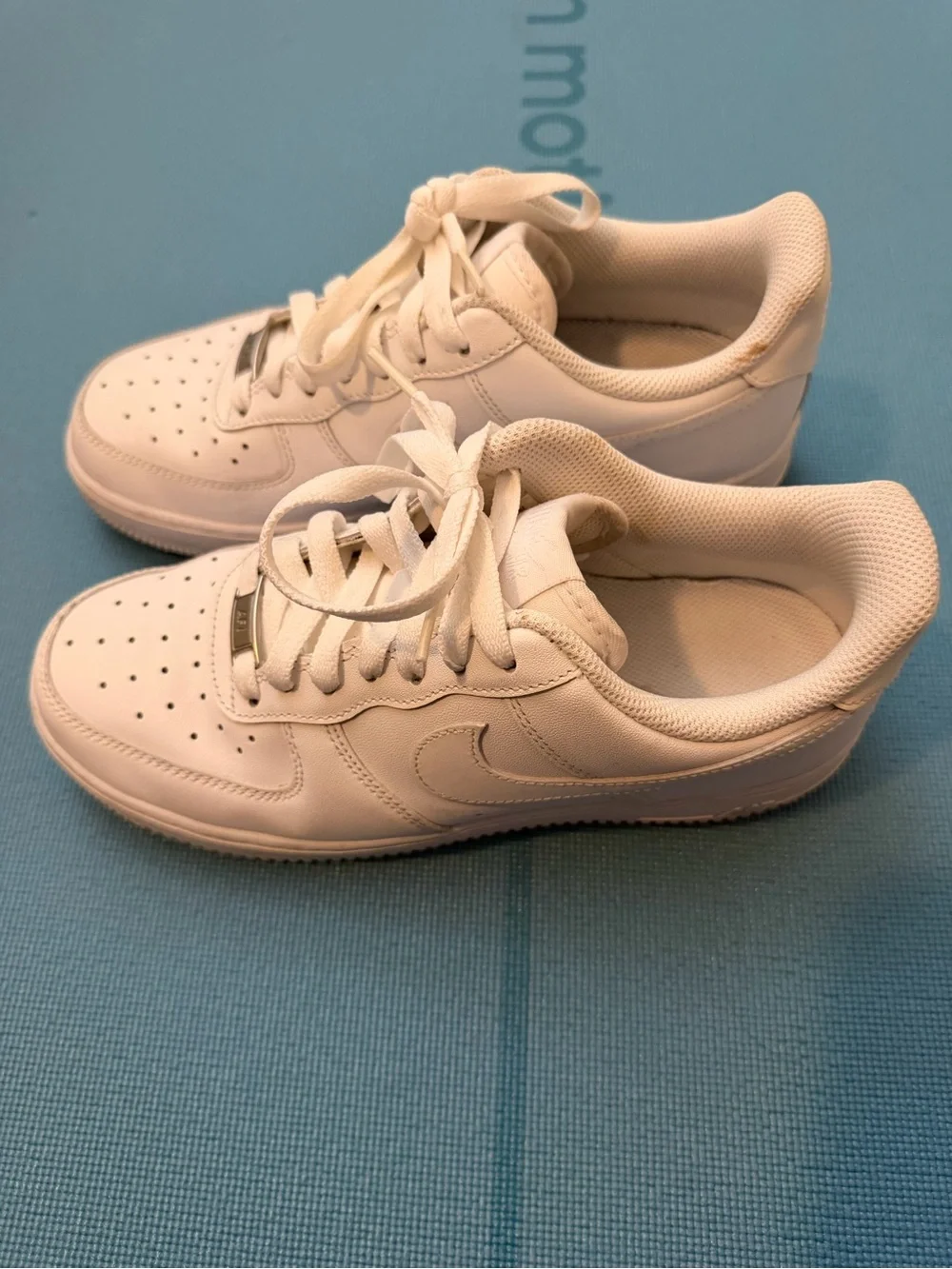 Nike White Low-Top Leather Sneakers Air Force One